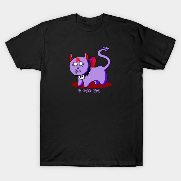 I'm Purr Evil Demon Kitty T-Shirt by SNK Kreatures